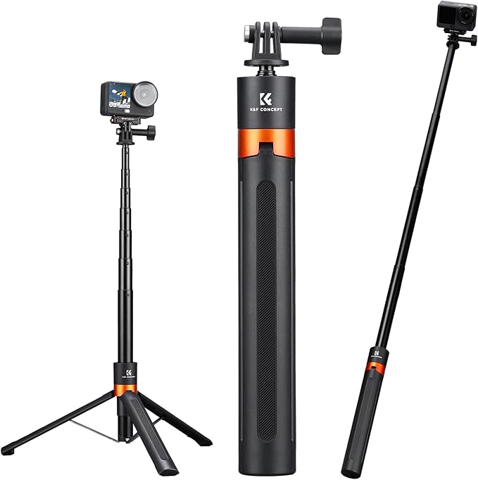 K&F CONCEPT 142cm/55.9" Telescopic Selfie Stick Tripod by KFCONCEPT
