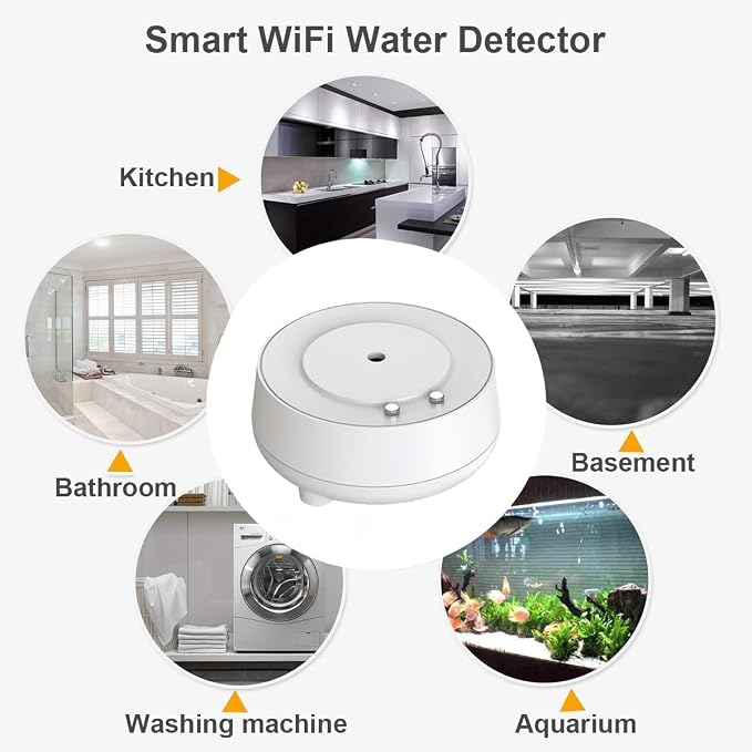 WiFi Water Leak Detector 3 Pack, Smart Water Alarm - Image 3