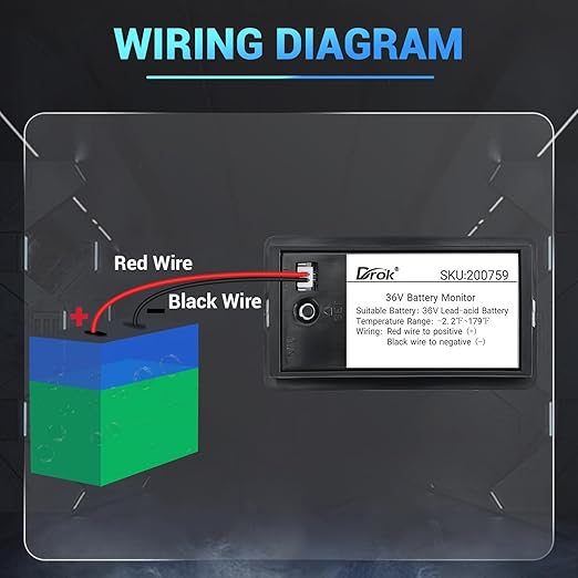 Drok 36v Lithium Golf Cart Battery Meter - Image 4