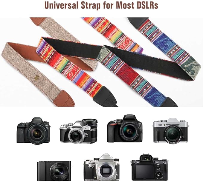 MoKo Camera Strap, Premuim Cotton Canvas Braided Adjustable Universal Sling - Image 2