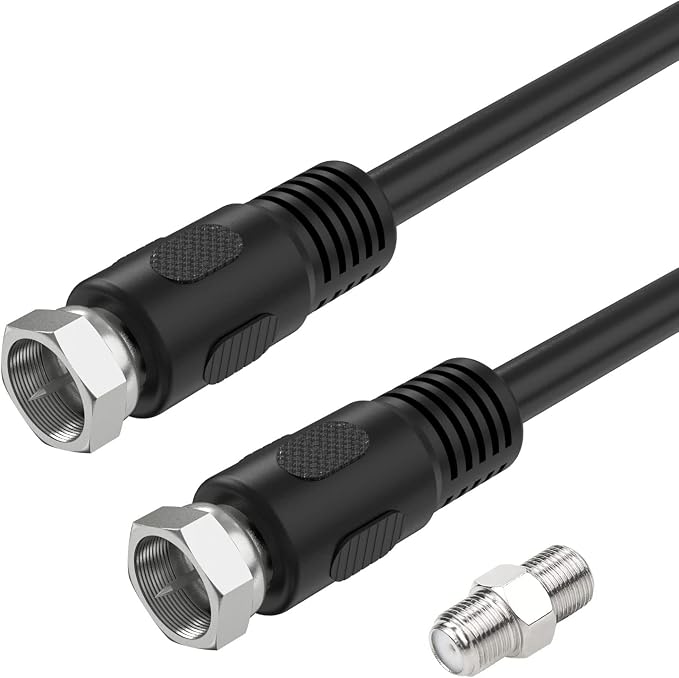 Short Coaxial Cable, 1ft Coax Cable RG6 F Cord 75 Ohm by Ullnosoo