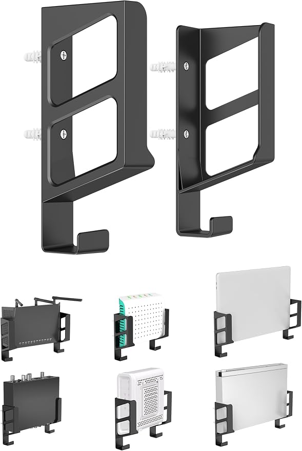 Universal Wall Mount Shelf for Modem/Router/Mac mini/Apple TV/ROKU, Fits Cable by NOTMBESTM