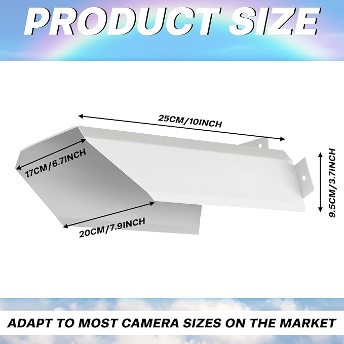 Moxweyeni 2 Pack Universal Metal Security Camera Cover Aluminum Waterproof Sun - Image 2