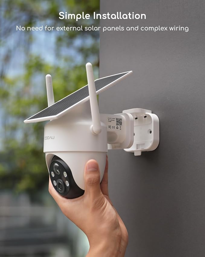 COOAU Solar Security Cameras Wireless Outdoor – Low-Light Rechargeable​​ - Image 6