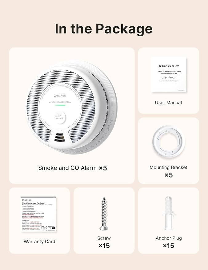 X-Sense 2-in-1 Smoke and Carbon Monoxide Detector Alarm, 10-Year - Image 10
