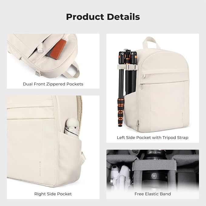K&F CONCEPT Camera Bag Backpack, Professional DSLR/SLR/Mirrorless Camera - Image 7