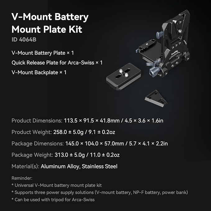 SmallRig Foldable V Mount Battery Plate, All-in One Mounting Solution - Image 9
