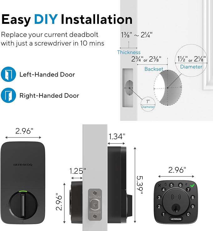 ULTRALOQ Bolt NFC Smart Lock, Tap to Unlock - Image 9