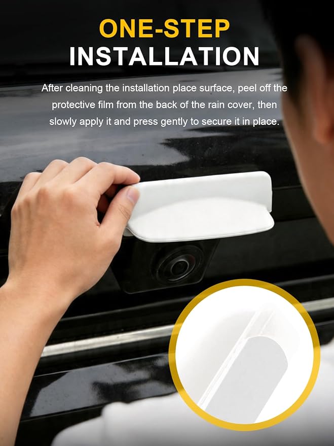 Car Camera Lens Protector 2-Pack + Backup Camera Rain Shield 1-Pack, - Image 7