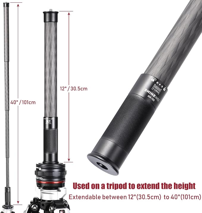 SHINEWEE Carbon Fiber Extension Pole – 4-Section Fast Twisting Lock Design | - Image 6