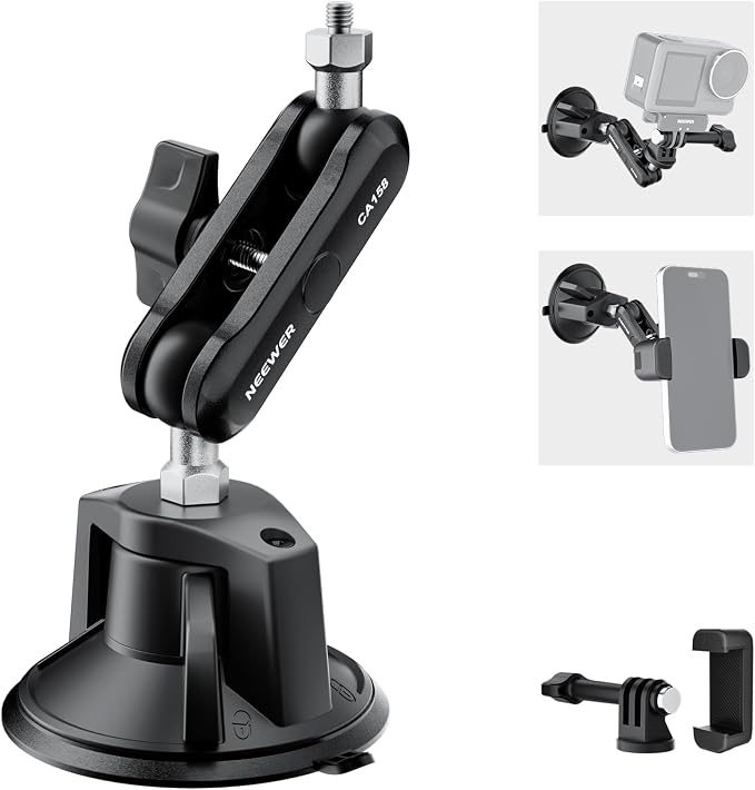 NEEWER Suction Cup Phone Holder & Camera Mount Compatible by Neewer