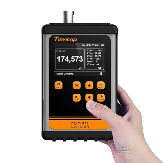Temtop PMD331 Professional Particle Counter, 7-Channel Handheld Laser Dust by Temtop