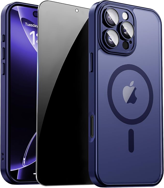 for iPhone 16 Pro Case with Privacy Screen Protector and Camera Protection by ZOZDOKG