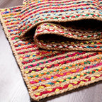 Hausattire Jute Cotton Braided Kitchen Rug 2x3 Feet - Image 3
