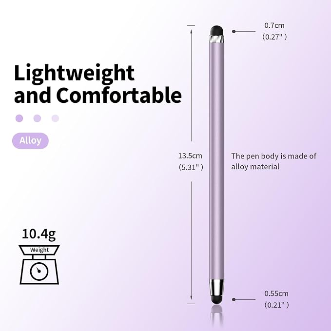 10 PCS Stylus Pen for Touchscreen, 2-in-1 High Sensitivity & Precision | Rubber - Image 3