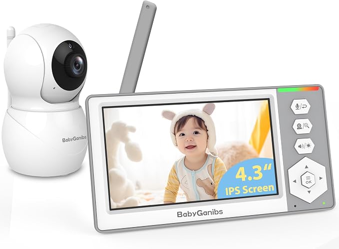 Baby Monitor with Camera and Audio, 4.3'' Video Baby Monitor with 1000ft Long by BabyGanibs