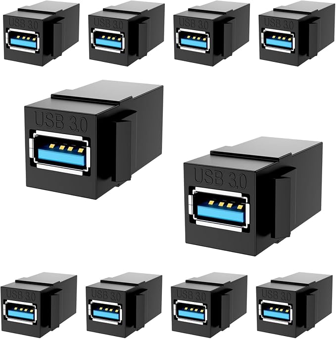 PANPEO USB 3.0 Keystone Jack Insert – Female to Female Coupler by PANPEO