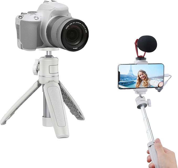 MT-08 White Mini Tripod for Camera, 1/4" Mount Universal Portable Camera Tripod by UURig