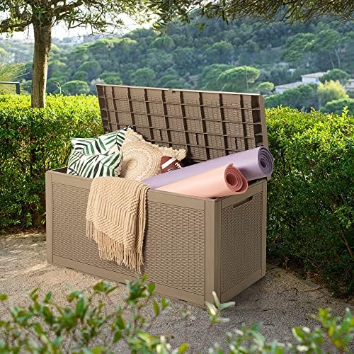 Devoko 100 Gallon Resin Waterproof Outdoor Storage Box - Image 2