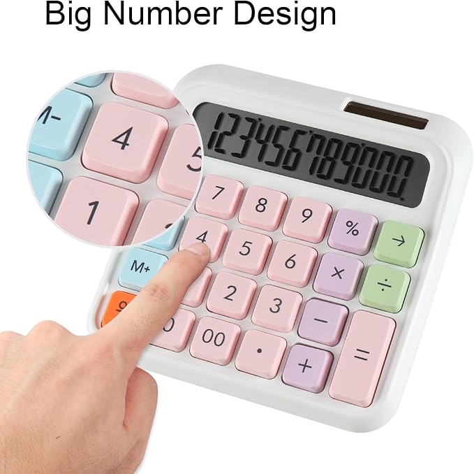 Large Computer Electronic Calculator Counter Solar & Battery Power 12 Digit - Image 5