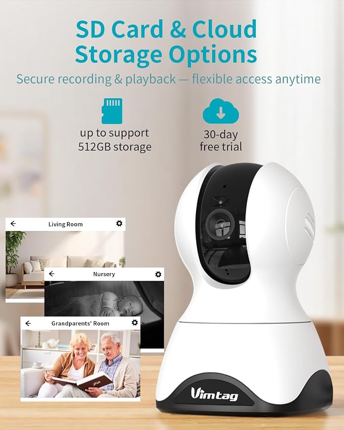 VIMTAG 4K 8MP Pan/Tilt Pet Camera Indoor - Image 9