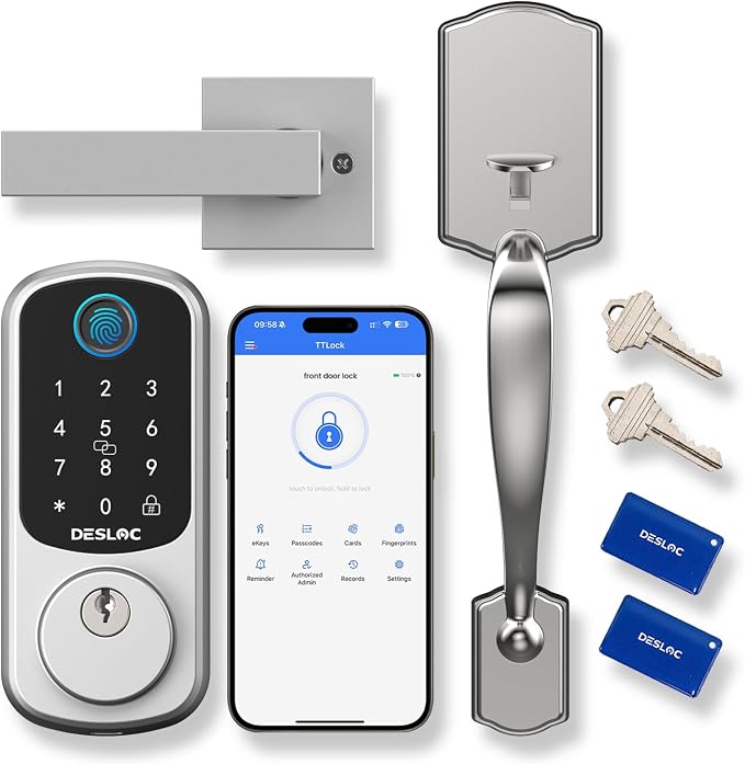 DESLOC B200 Fingerprint Front Door Lock Set by DESLOC
