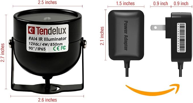 80ft IR Illuminator | AI4 No Hot Spot Wide Angle Infrared Light - Image 4
