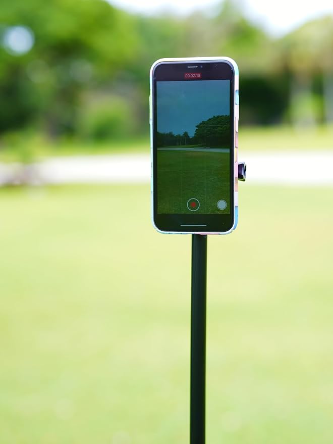 Golf Monopod Selfie Stick with Metal Ground Spike, Magnetic Phone Holder 52" - Image 8