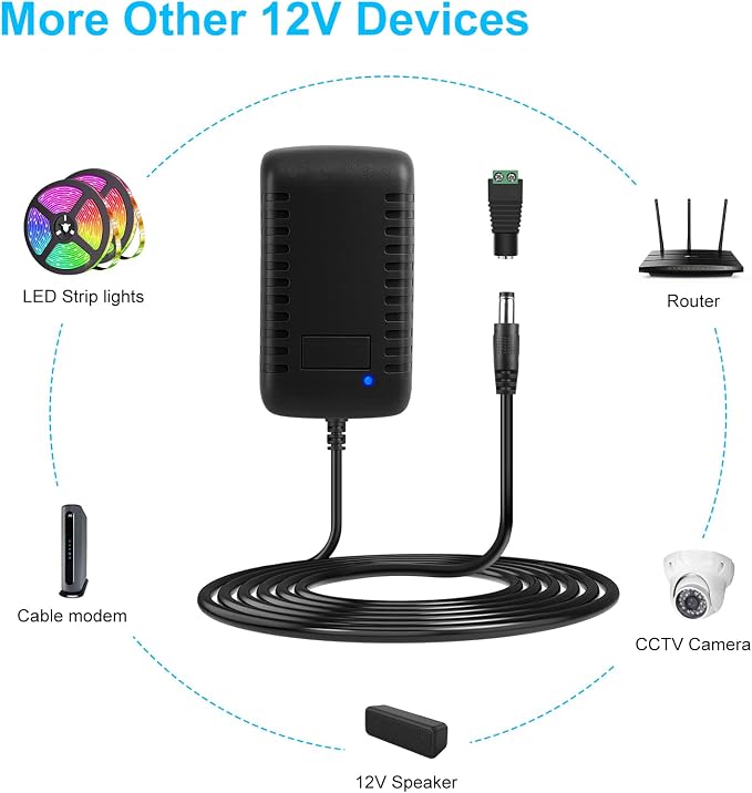 12V LED Strip Power Supply, 1A 12W Power Adapter - Image 6