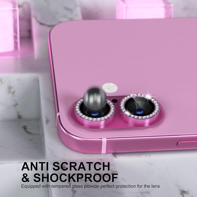 Choiche Compatible for iPhone 16 /iPhone 16 Plus Camera Lens Protector Bling - Image 3