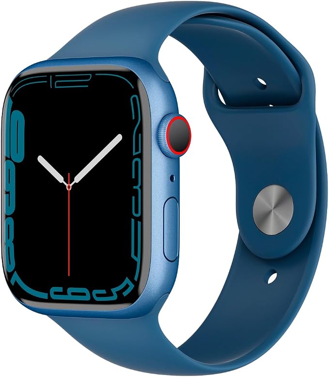 Apple Watch Series 7 Blue Aluminum Case by Amazon+Renewed