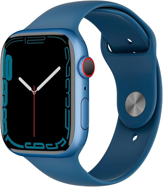 Apple Watch Series 7 Blue Aluminum Case by Amazon+Renewed