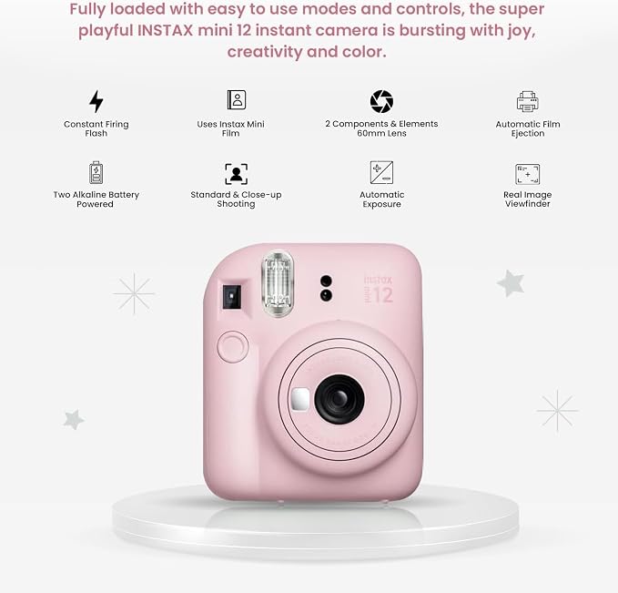 Fujifilm Instant Mini 12 Camera + Accessory Bundle & Compatible Custom Case + - Image 4