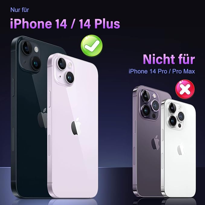 Uyiton for iPhone 14 /iPhone 14 Plus Camera Lens Protector, 9H Tempered Glass - Image 6