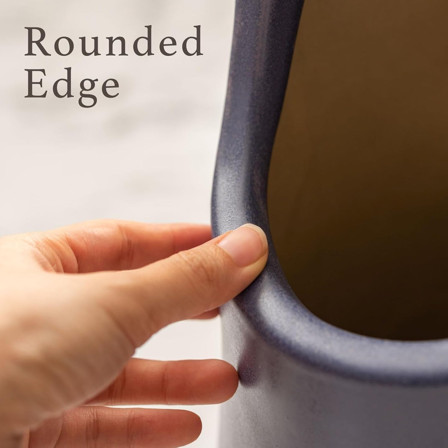 PaletteLife Umbrella Stand Ceramic Scandinavian Cat Small-Size Purple BLS-13PP