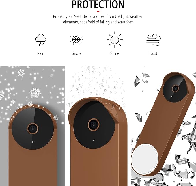 Silicone Case for Google Nest Hello Doorbell 2021 Cover - Image 4