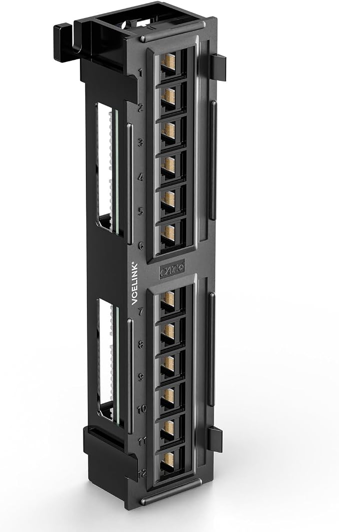 VCELINK 12-Port Cat6 Patch Panel 1000 Mbps by VCELINK