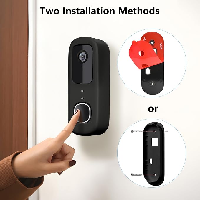 Anti-Theft Doorbell Bracket for Arlo Video Doorbell 2K, Easy No-Drill Mounting - Image 4