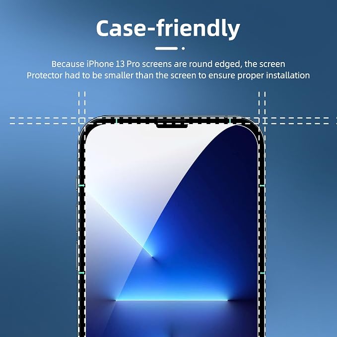 NEW'C 3x for iPhone 13 Pro Screen Protector+ 3x Camera Lens Protector, Sensor - Image 3