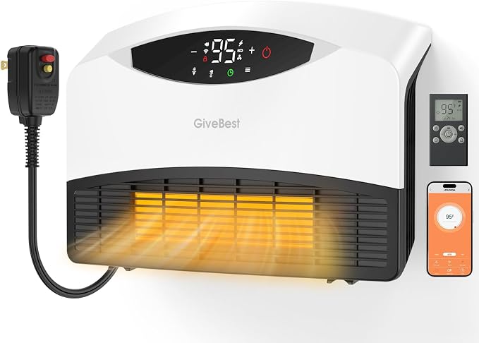 GiveBest Electric Wall Heater, 1500W Smart Wall Heater by GiveBest