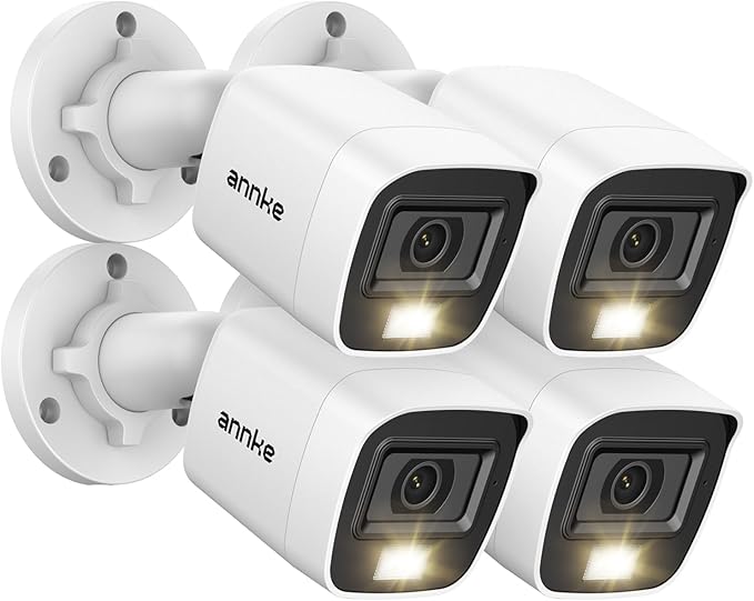ANNKE 4 Packed 2.0MP 1080P 1920TVL Wired Security Camera Kits, HD TVI Add-on by ANNKE