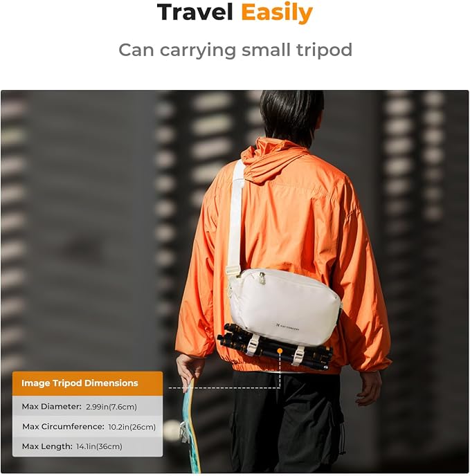 K&F CONCEPT Camera Sling Bag Crossbody Bag Waterproof Camera Shoulder Backpack - Image 5