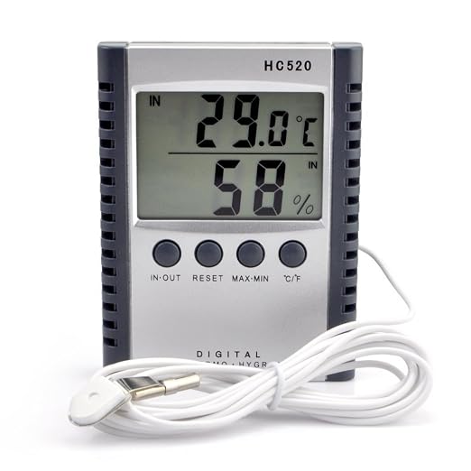 iKKEGOL Digital Indoor Outdoor in/Out Wall Mount Monitor Sensor LCD Temperature by iKKEGOL