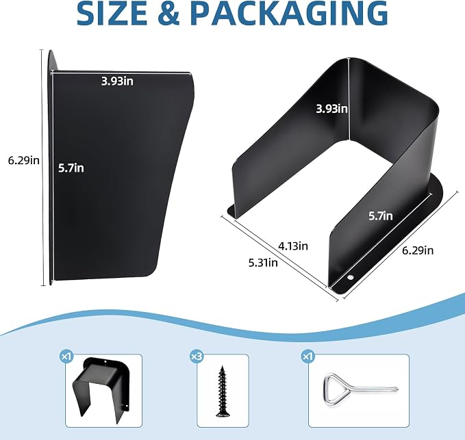 Doorbell Rain Cover Black Metal Cold Rolled Steel Shell Protector - Image 6
