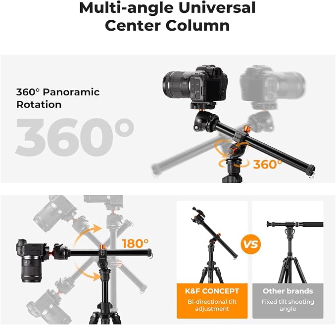 K&F Concept 76 inch Camera Tripod - Image 8