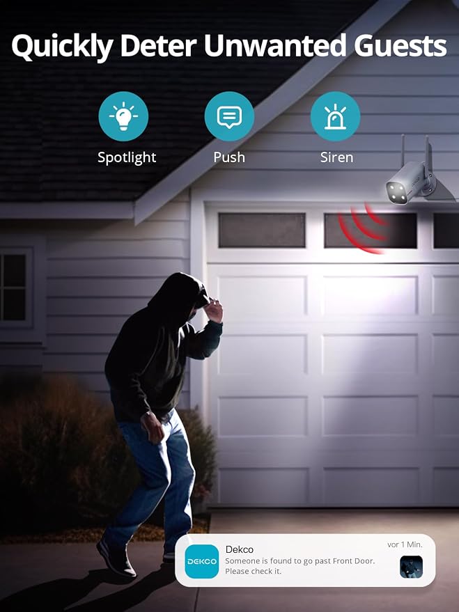 DEKCO 4 Pack Wired Home Camera Outdoor - Image 6