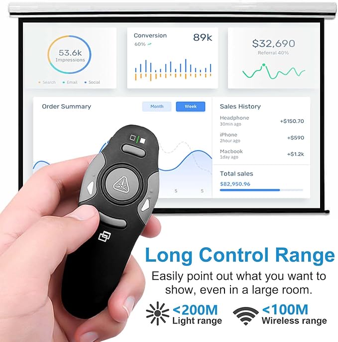 VOVIGGOL USB/Type-C 2 in 1 Presentation Clicker - Image 5