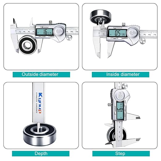 Kynup Digital Caliper 6 Inch Measuring Tool, Professional Stainless Steel - Image 4