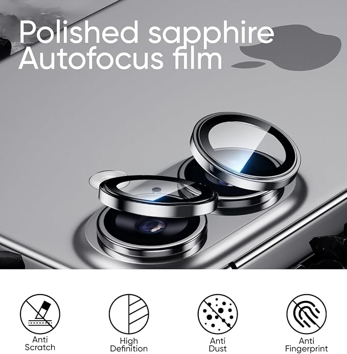 MAGIC JOHN for iPhone 16Plus/16 Camera Lens Protector 9H Aerospace Tempered - Image 5