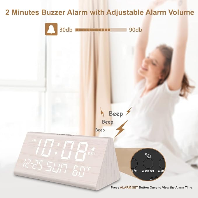 DreamSky Digital Alarm Clocks for Bedrooms - Image 3